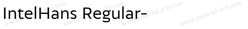 IntelHans Regular字体转换